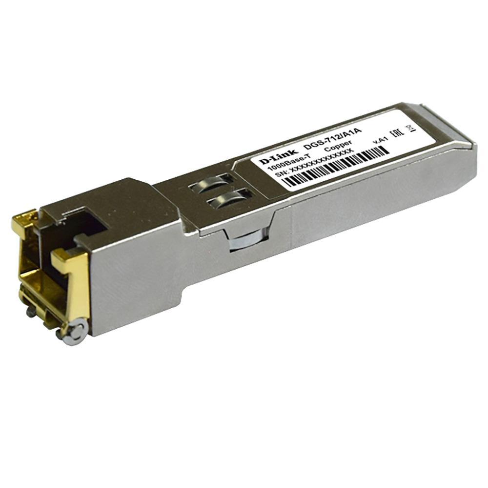 D-Link 712/A2A Модуль Mini GBIC с 1 портом 1000Base-T для витой пары категории 5, питание3,3В(100 м) - фото 1 - id-p212734067