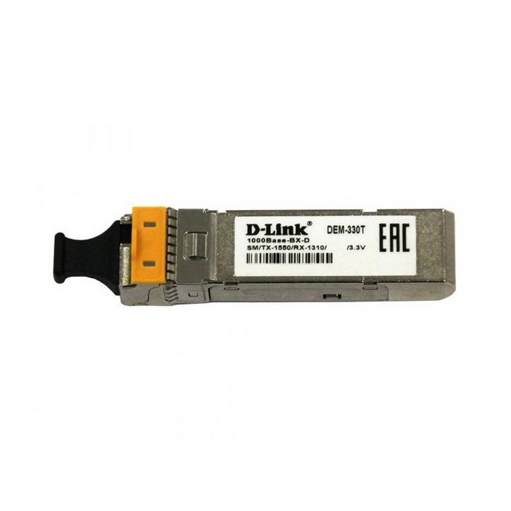 D-Link 330T/10KM/A1A 1000BASE-LX Single-mode 10KM WDM SFP Tranceiver, support 3.3V power, LC connector - фото 1 - id-p211886391