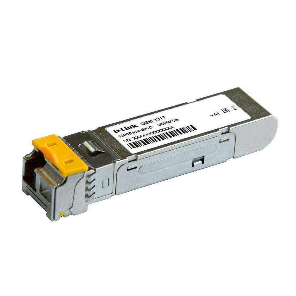 D-Link 331T/40KM/B1A WDM SFP-трансивер с 1 портом 1000Base-BX-D (Tx:1550 нм, Rx:1310 нм) для одномодового - фото 1 - id-p214267439