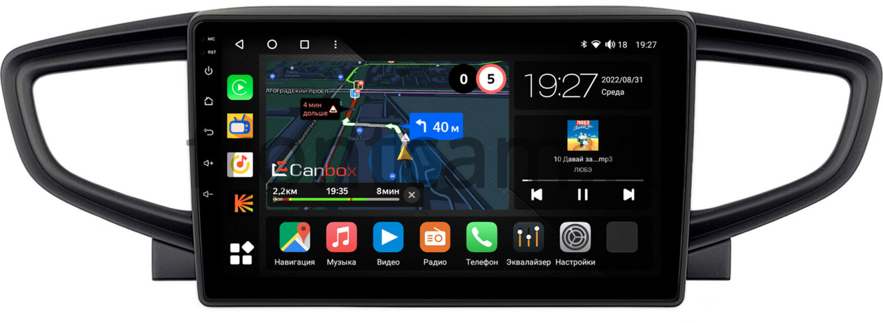 Штатная магнитола Canbox для Hyundai IONIQ (2016-2023)  на Android 10 4G-SIM, 2/32, DSP