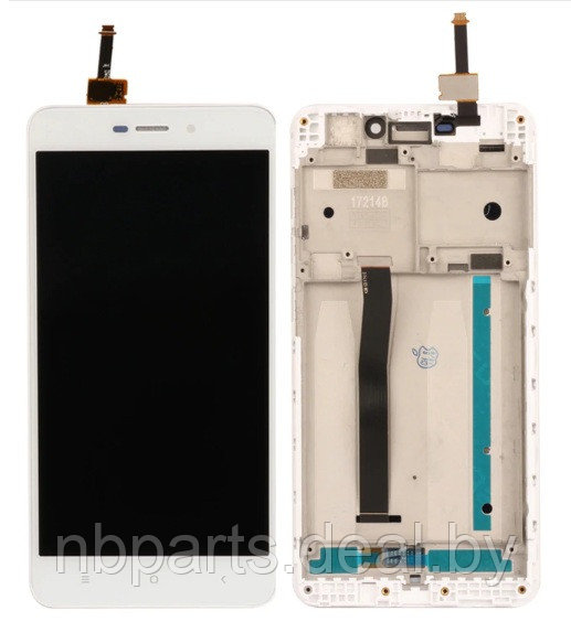 LCD дисплей для Xiaomi Redmi 4A в сборе с тачскрином, с рамкой (белый) LCD - фото 1 - id-p220604489