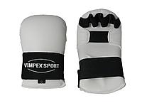 Перчатки (накладки) для каратэ Белые Vimpex Sport 1530 Размер S, перчатки для карате, накладки для карате