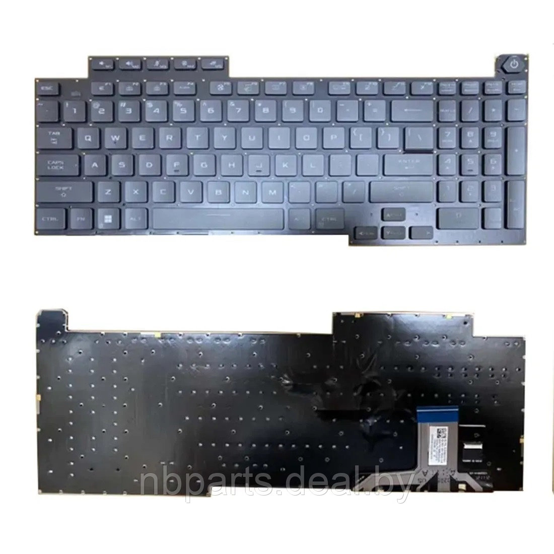 Клавиатура для ноутбука ASUS ROG 5R Plus G713Q G733, чёрная, с RGB подсветкой, RU - фото 1 - id-p220604979
