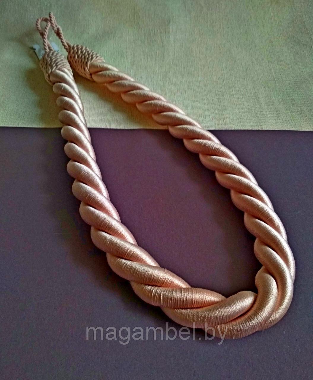 Подхват витой розовый для штор и гардин "жгут" цвет М14