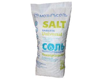 Соль поваренная экстра выварочная таблетированная "Универсальная", 25 кг - фото 1 - id-p220606721