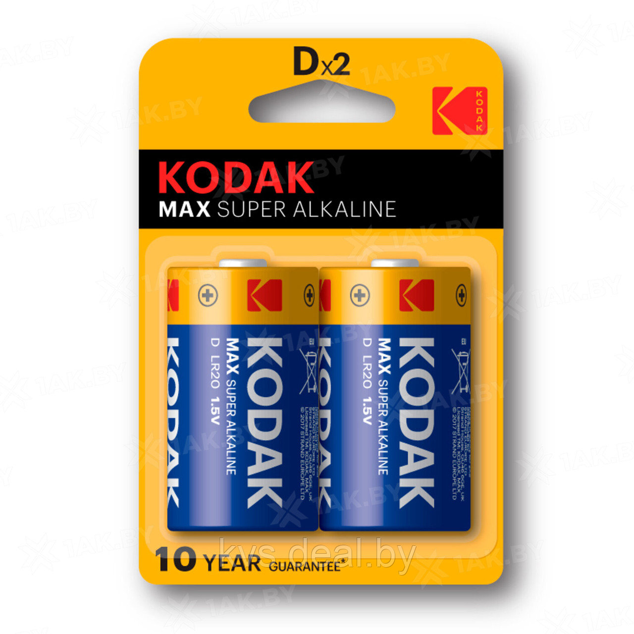 Элемент питания Kodak LR20-2BL MAX SUPER Alkaline [KD-2] 2шт в упаковке - фото 1 - id-p220606905
