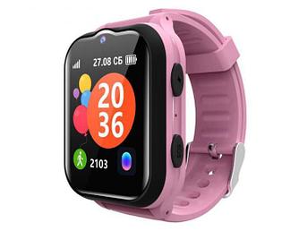 Детские смарт часы-телефон для детей девочки Geozon SmartWatch Kids Superstar розовые с голосовым помощником