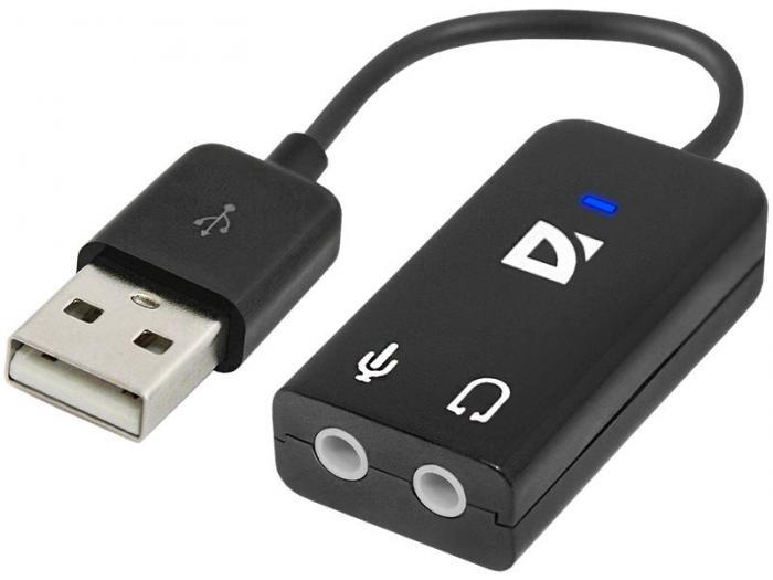 Звуковая карта Defender Audio USB - 2х3.5 Jack 0.1m 63002 - фото 1 - id-p220290811