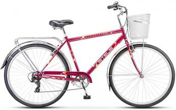 Велосипед взрослый мужской городской с корзиной и багажником STELS Navigator-355 V 28" рама 20