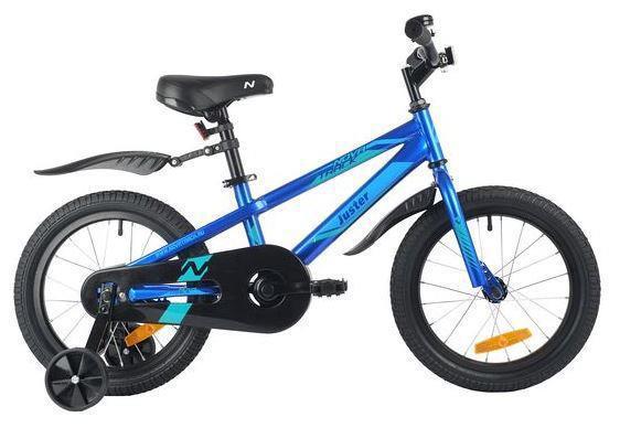 Велосипед детский для мальчика 16 дюймов 5 лет с приставными колесами NOVATRACK синий - фото 1 - id-p220532006