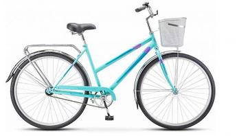 Велосипед для взрослых женский STELS Navigator-300 LADY 28" рама 20" Мятный с корзиной