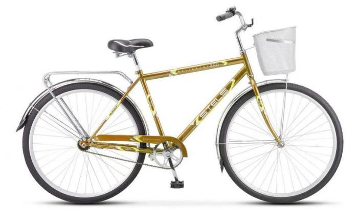 Велосипед для взрослых мужской STELS Navigator 300 C GENT 28 дюймов коричневый с корзиной рама 20" городской - фото 1 - id-p220532140