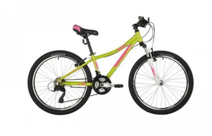Велосипед подростковый для мальчика скоростной FOXX 24AHV.CAMELLIA.12GN21 зеленый рама 12"