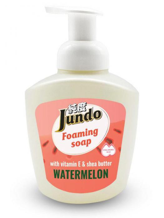 Мыло-пенка для рук Jundo с гиалуроновой кислотой, витамином Е и маслом Ши Арбуз 400ml 4903720021330 - фото 1 - id-p220170653