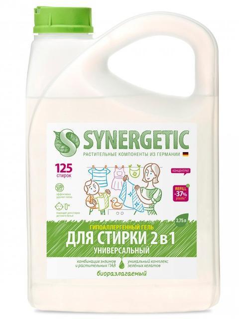 Средство Гель для стирки Synergetic гипоаллергенный универсальный 2в1 3.5L 4607971452140