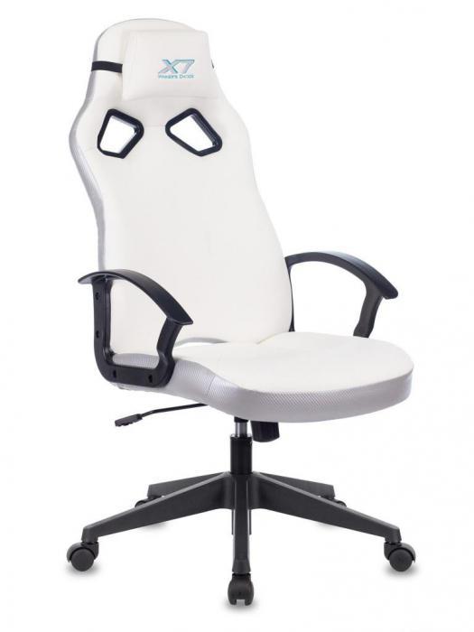 Компьютерное кресло A4Tech X7 GG-1000W игровое геймерское белое поворотное на колесиках - фото 1 - id-p220170855