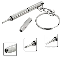 Брелок-набор отверток 3 в 1 для очков и электроники