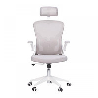Кресло оператора Deli Е91025, ткань - сетка серая, цвет белый. Цена без учета НДС 20%