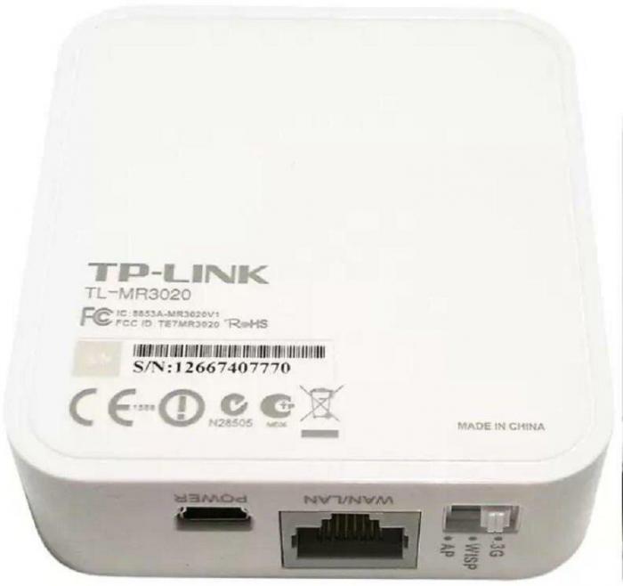 Wi-Fi роутер TP-LINK TL-MR3020 беспроводная точка доступа маршрутизатор - фото 3 - id-p215922423