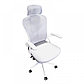 Кресло оператора Deli Е91025, ткань - сетка серая, цвет белый. Цена без учета НДС 20%, фото 2