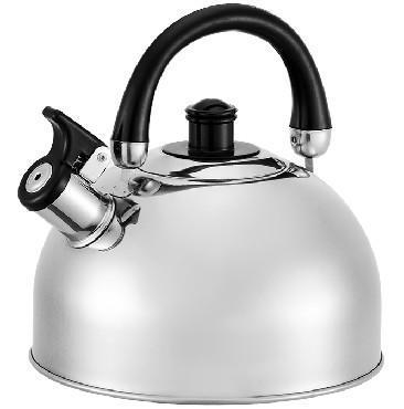 Чайник со свистком из нержавейки металлический WEBBER VS21 для индукционной и газовой плиты 2,5л - фото 1 - id-p215923381