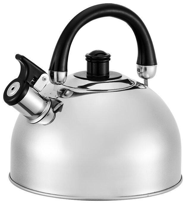 Чайник со свистком из нержавейки металлический WEBBER VS21 для индукционной и газовой плиты 2,5л - фото 3 - id-p215923381