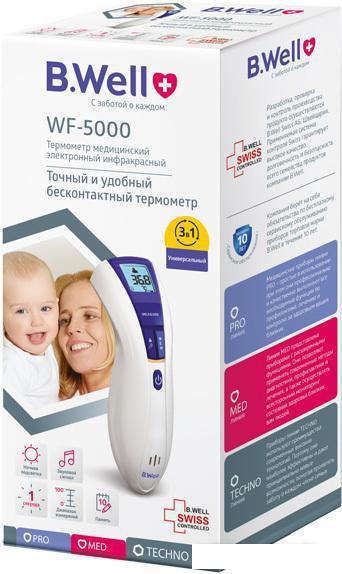 Медицинский термометр B.Well WF-5000 инфракрасный бесконтактный - фото 6 - id-p220290554