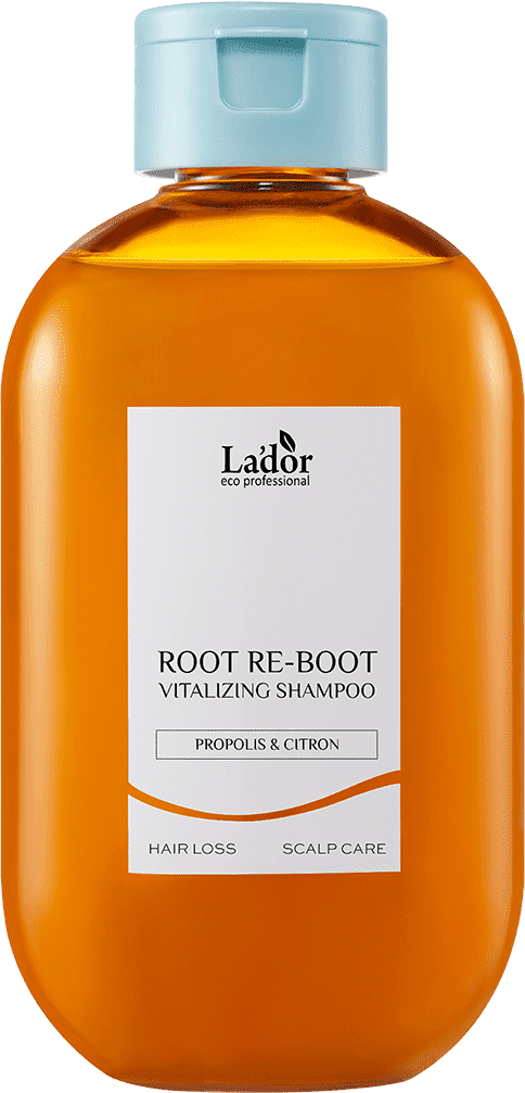 Шампунь тонизирующий для сухой кожи головы (LA'DOR) ROOT RE-BOOT VITALIZING SHAMPOO (PROPOLIS & CITRON), 300мл