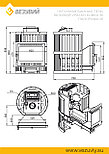 Печь ВЕЗУВИЙ Ураган Ковка 16 Панорама "М", фото 2