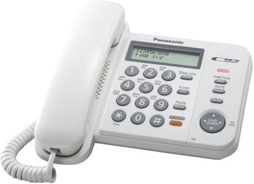 Проводной телефон Panasonic KX-TS2358RUW (белый) - фото 1 - id-p220608981