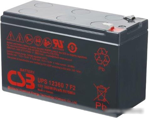 Аккумулятор для ИБП CSB UPS123607 F2 (12В/7.5 А·ч) - фото 1 - id-p220609228