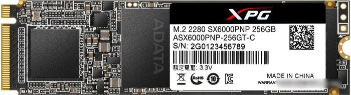 SSD A-Data XPG SX6000 Pro 256GB ASX6000PNP-256GT-C - фото 1 - id-p220609127