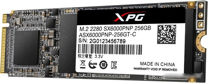 SSD A-Data XPG SX6000 Pro 256GB ASX6000PNP-256GT-C - фото 2 - id-p220609127