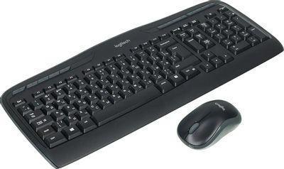 Комплект (клавиатура+мышь) Logitech MK330 (Ru layout), USB, беспроводной, черный [920-003995] - фото 1 - id-p220168882