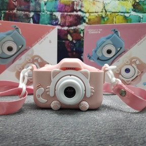 (VIP качество) Детский фотоаппарат Childrens Fun Camera Моя первая селфи камера 2 Розовый котик - фото 1 - id-p179624640