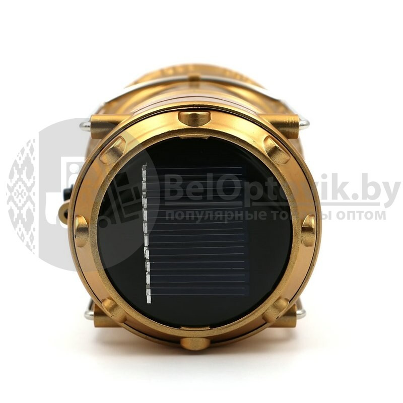 Кемпинговый фонарь с солнечной батареей Mini HL-5700T Золотой - фото 4 - id-p179627342