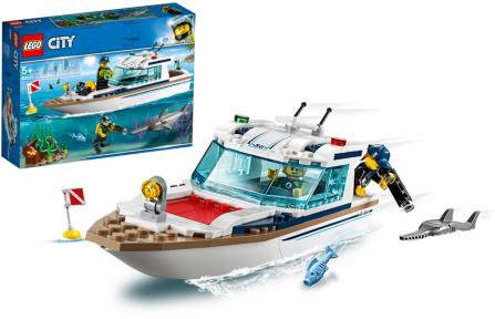 Конструктор LEGO City 60221: Яхта для дайвинга (Лего). Оригинал - фото 1 - id-p179624825