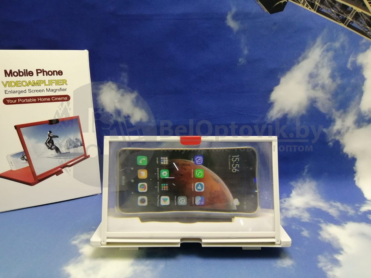 Увеличительный 5D экран Video Amplifier для планшета/смартфона (экран 220х110 мм) Красный - фото 2 - id-p179624885