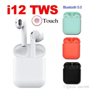 ХИТ по лучшей цене Беспроводные наушники i12 TWS Bluetooth 5.0 NEW Color Бирюза - фото 1 - id-p179628974