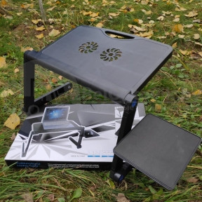 УЦЕНКА Складной cтолик Т9 трансформер для ноутбука Multifunctional Laptop Table с вентиляцией и подставкой - фото 1 - id-p179624935
