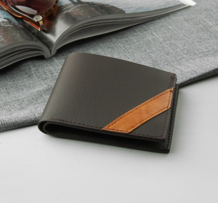 Кошелек - портмоне двойного сложения Robert (2 отдела, для карт, для монет, для sim-карты) цвет коричневый