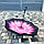 NEW Зонт наоборот двухсторонний UpBrella (антизонт) / Умный зонт обратного сложения Розовый цветок, фото 9