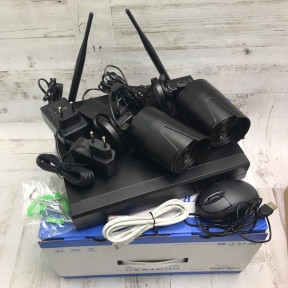 Готовый комплект уличного или внутреннего беспроводного видеонаблюдения на 2 камерывидеорегистратор HD NVR Kit - фото 1 - id-p179625201