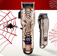 Машинка для стрижки волос, бритья бороды/усов Hair Clipper Geemy GM-6632 SKULL. Аккумулятор высокой ёмкости (6