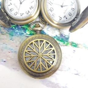 Карманные часы с цепочкой и карабином Орнамент Огонь - фото 1 - id-p179627787