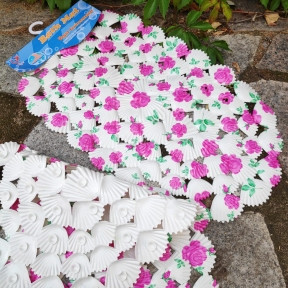 Противоскользящий силиконовый коврик для ванной с присосками Bath Mat Vogue Environmental Летний сад - фото 1 - id-p179626567