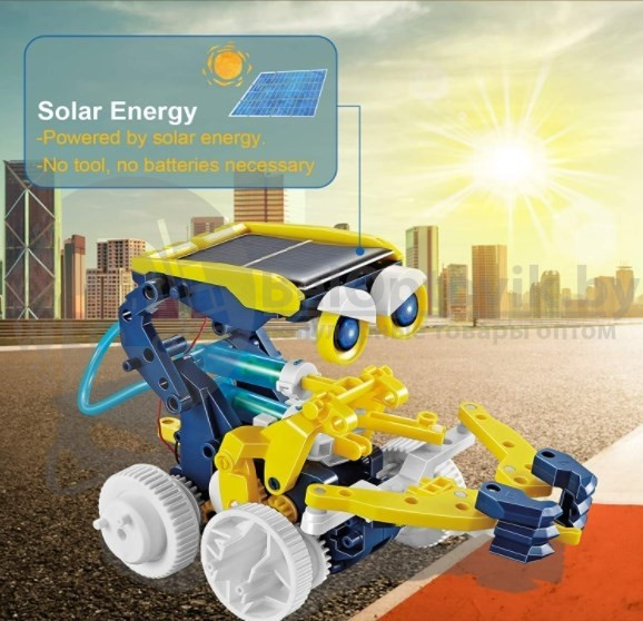 Конструктор New Solar Robot Build And Learn stem 11 в 1 на солнечной батарее, 8 - фото 2 - id-p179625345
