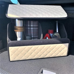 УЦЕНКА Автомобильный органайзер Кофр в багажник LUX CARBOX Усиленные стенки (размер 70х40см) - фото 1 - id-p182275142