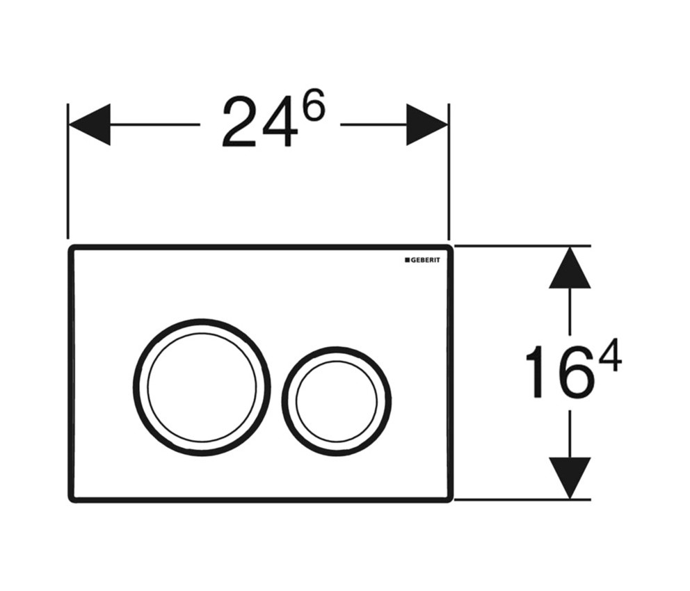 Кнопка Geberit Delta20 Хром глянец - фото 2 - id-p220616880