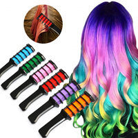 Мелки для окрашивания волос Hair Color Comb, 6 цветов в форме расчески